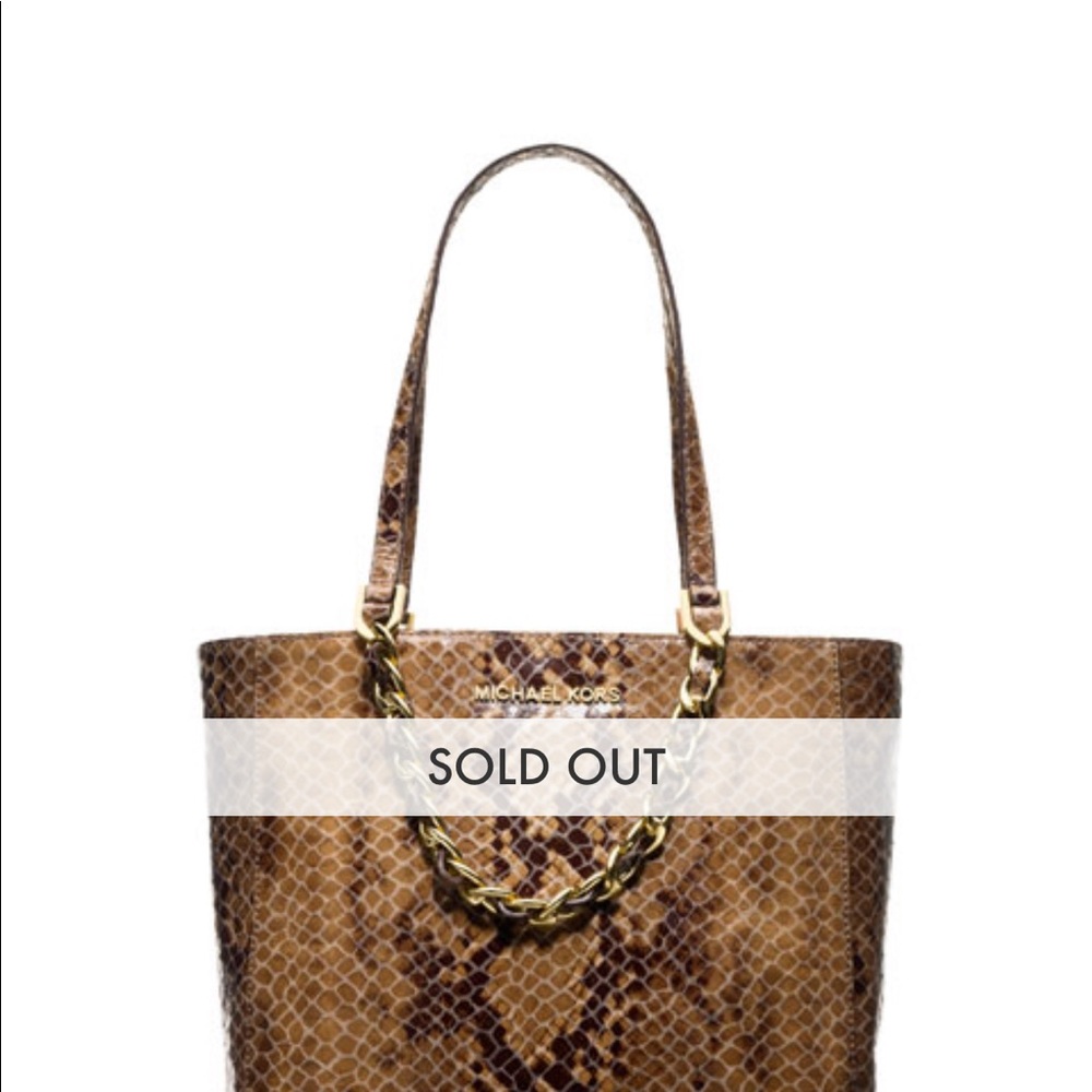 Michael Kors Medium Harper Python-Embossed Tote - image 6